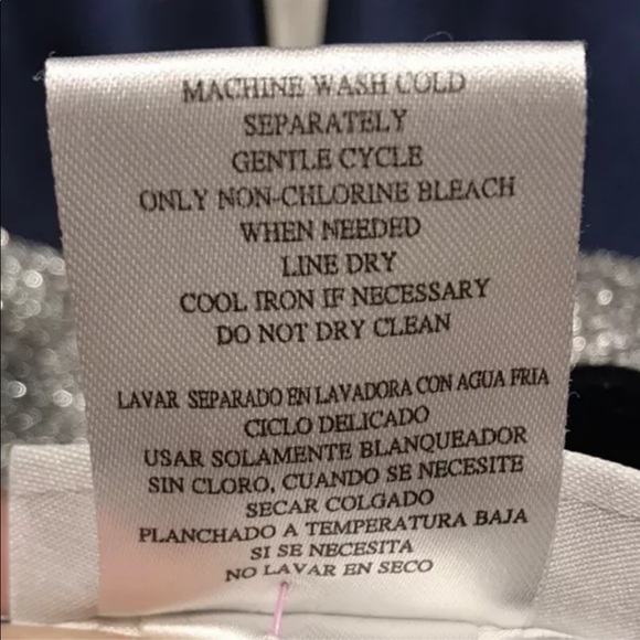 Jona Michelle Girl Dress Sz 8 Blue Silver Top Velvet Lined String Button Closure - Picture 9 of 9